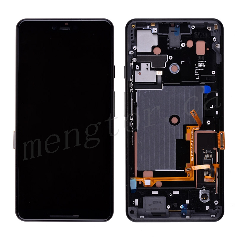 OLED LCD Screen Display with Touch Digitizer Panel and Frame for Google Pixel 3 XL(Black Frame) - Black