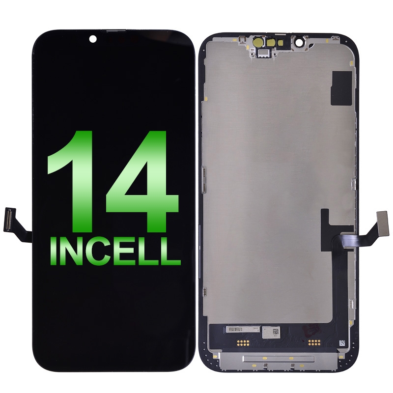 LCD Screen Digitizer Assembly With Frame for iPhone 14 (RJ Incell/ COF) - Black