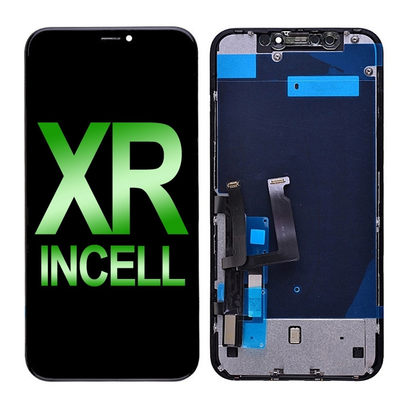 LCD Screen Digitizer Assembly with Back Plate for iPhone XR (RJ Incell/ COF) - Black