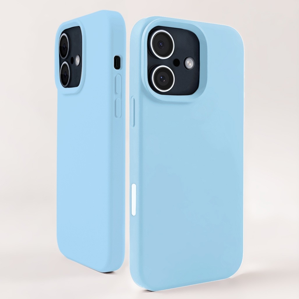 CS-PJ-IP-00077LB Silicone Case with MagSafe for iPhone 16 Plus - Light Blue