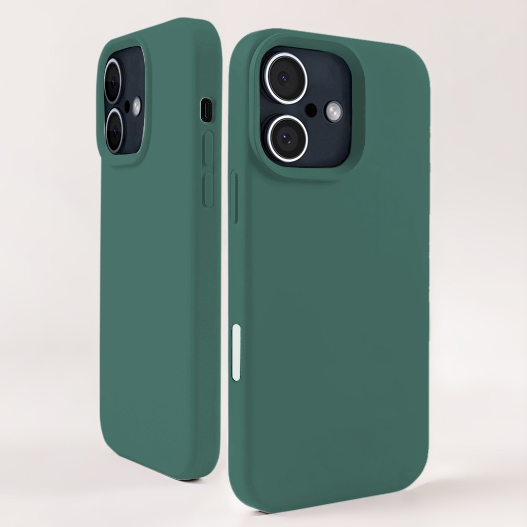 CS-PJ-IP-00076DG Silicone Case with MagSafe for iPhone 16 - Dark Green