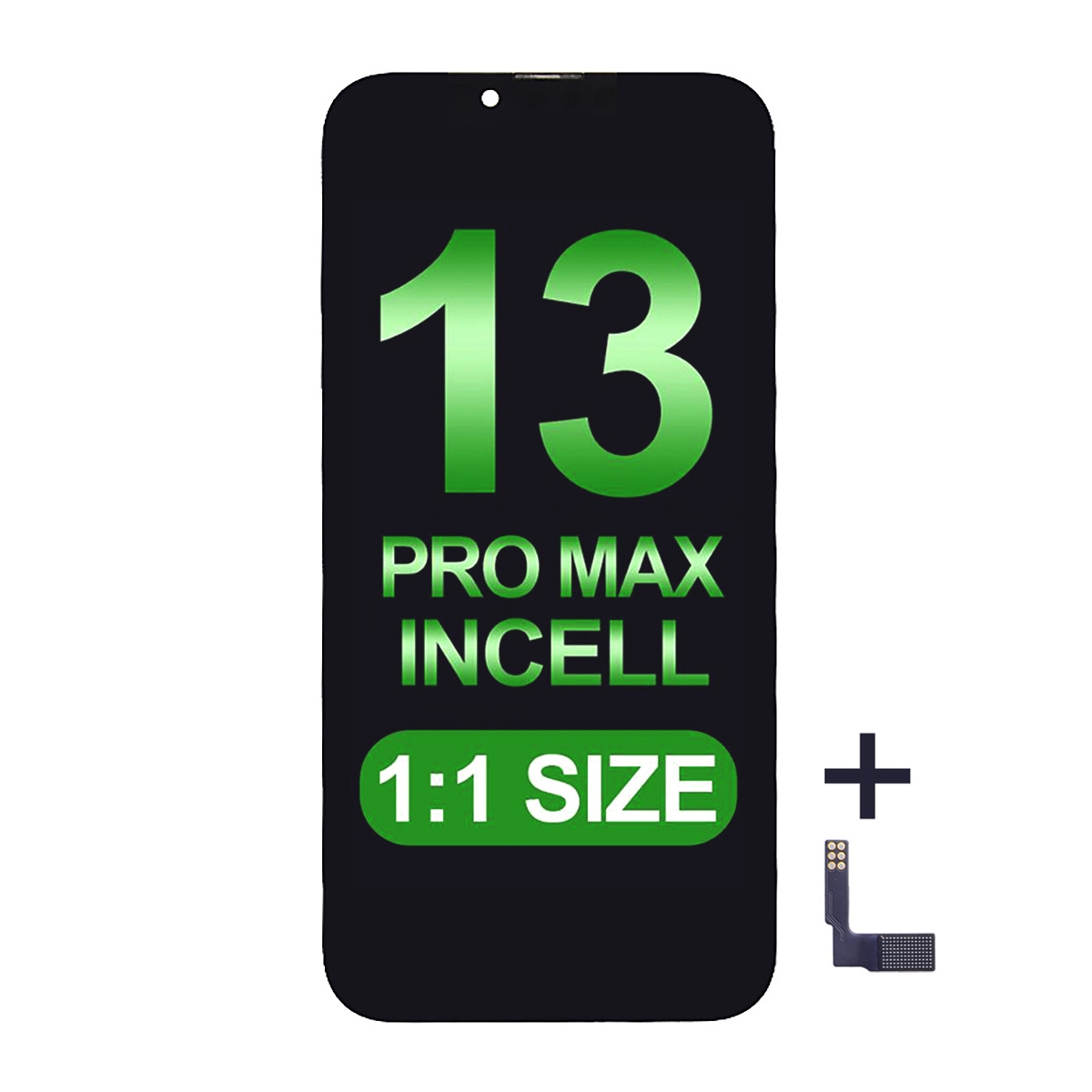 PH-LCD-IP-001243BKIR LCD Screen Digitizer Assembly With Portable IC for iPhone 13 Pro Max (Incell/ COF) - Black