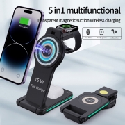 EI-CH-UN-H60BK 5 in 1 Multifunctional Magnetic Wireless Charging - Black