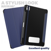 MT-TC-IP-00065DB Carbon Fibre iPad Case (Auto Wake/Sleep) for iPad Air 13/ Pro 13/ Pro 12.9 (3rd/ 4th/ 5th/ 6th) - Dark Blue