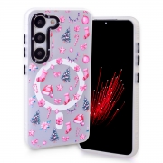 CS-TP-SS-00007H Magnetic TPU Case with Cute Merry Christmas Pattern for Samsung Galaxy S24 Plus/ S25 Plus