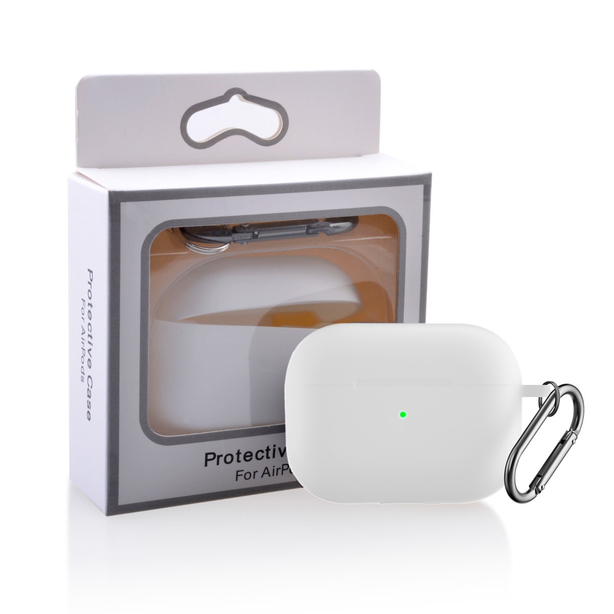 MT-SC-IP-00124WH Silicone Case for AirPods Pro / AirPods Pro 2nd Gen - White